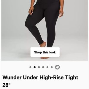 Lululemon Wunder Under High-Rise Tight 28” Full On Luxtreme, Sz 6, black cheetah